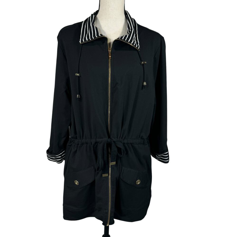 Relaxed by Charter Club 2X-Large Jacket 3/4 Sleeves Stretch Pockets Drawstring
